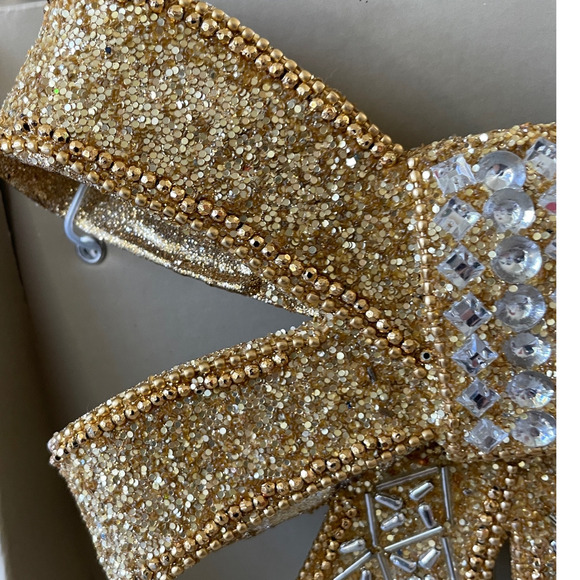Gold & Silver Rhinestone BOW Tree Topper Glam CHRISTMAS Decor BY 34th & Pine New - Picture 14 of 14